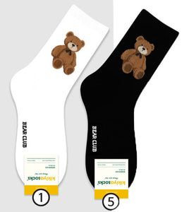 2  Pairs Bear Long Cotton Socks ( W-C 216 )