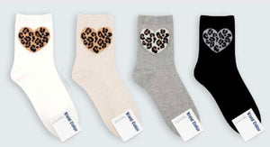 4 Paris  Crew Cotton Socks - Animal Printed