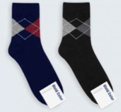 2 Pairs Men Crew Cotton Socks