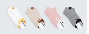 4 Pairs Ankle Cotton Socks